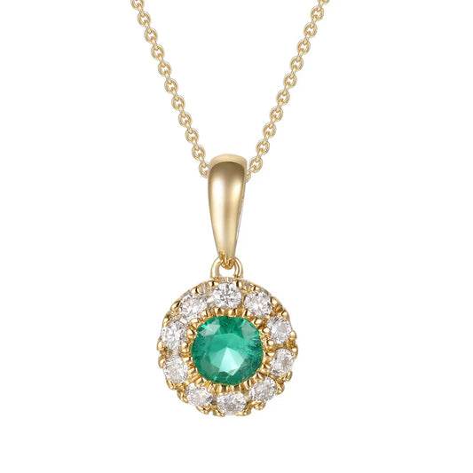 Emerald and Diamond Pendant