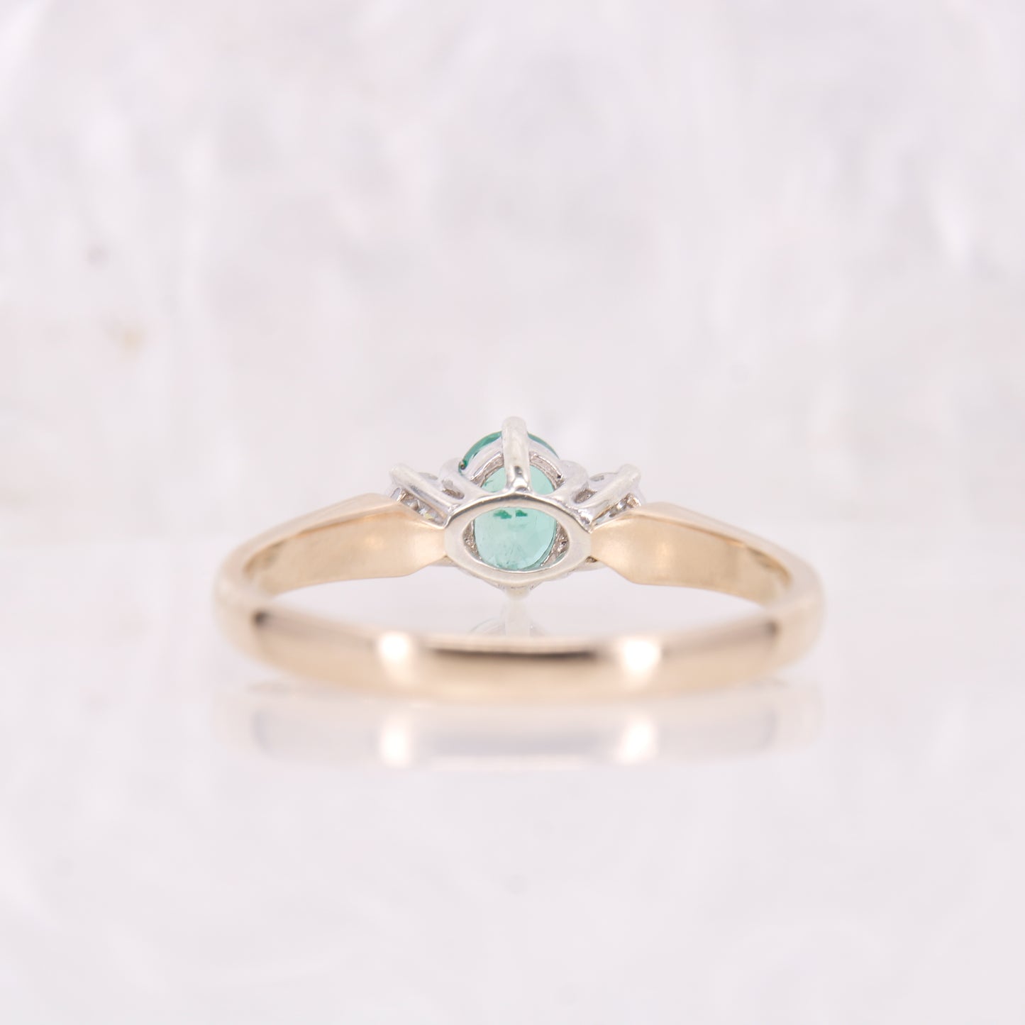 Emerald and Diamond Trilogy Ring