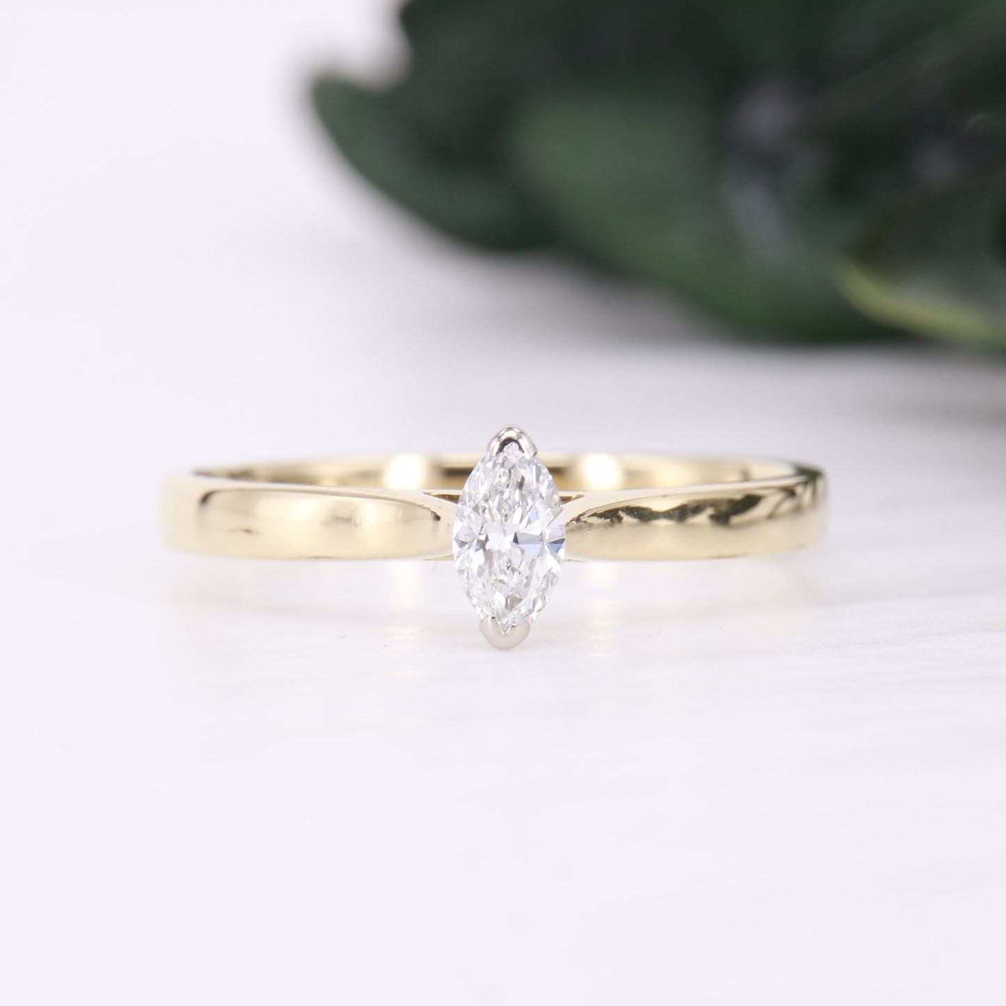 18ct Gold Marquise Cut Diamond Ring