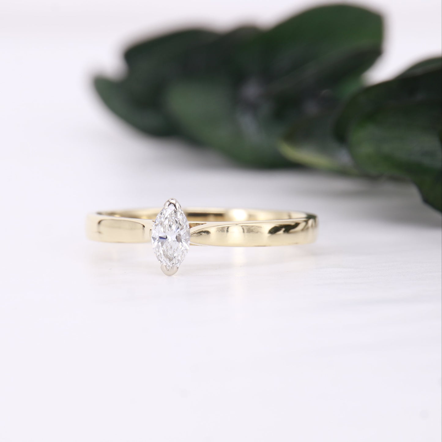 18ct Gold Marquise Cut Diamond Ring