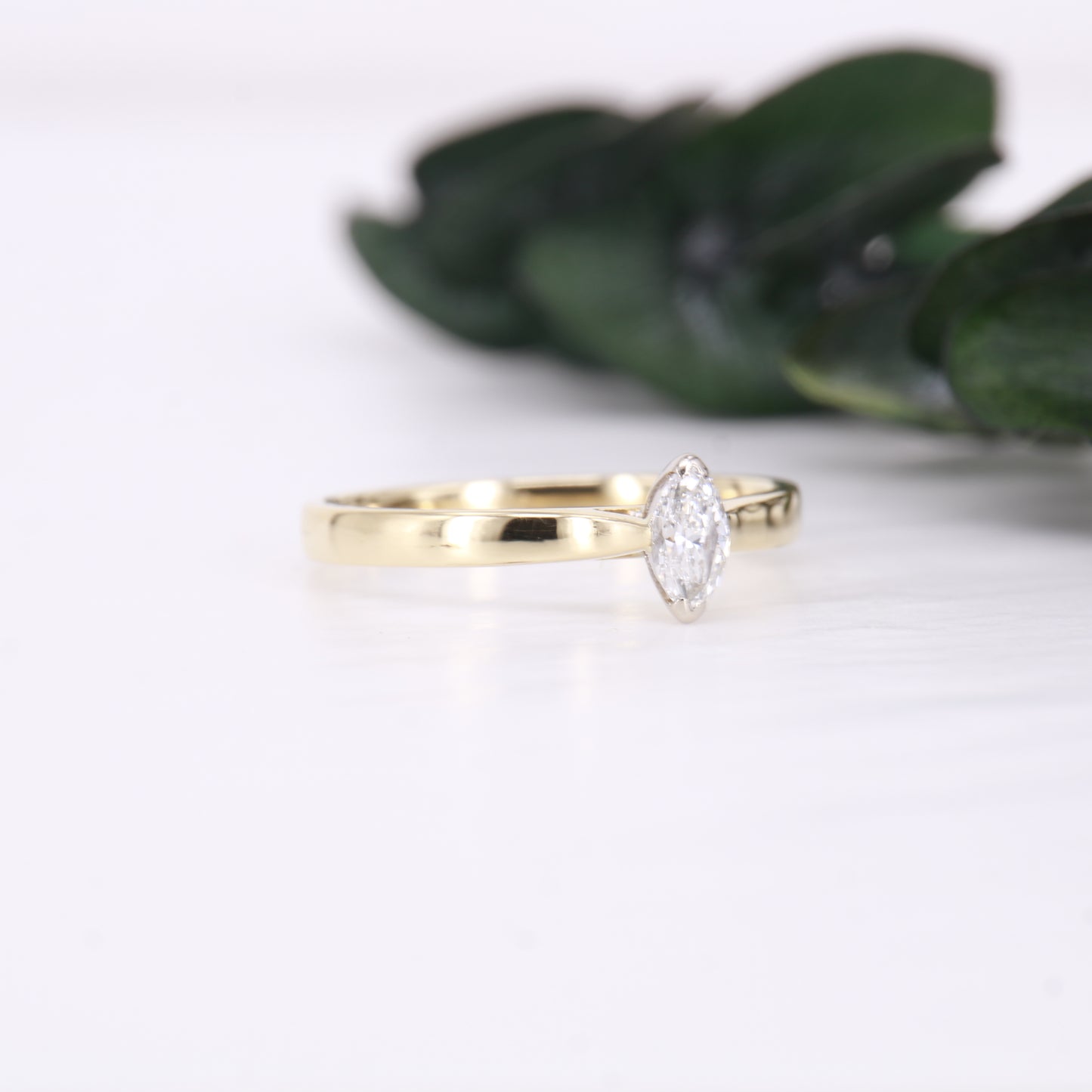 18ct Gold Marquise Cut Diamond Ring