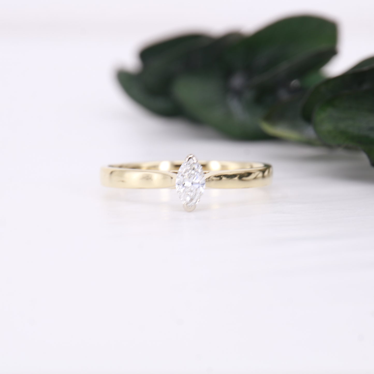 18ct Gold Marquise Cut Diamond Ring